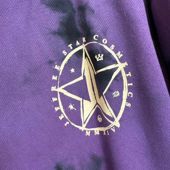 Jeffree Star Purple Black Logo Tie Dye Pullover Hoodie Large - Picture 4 of 5